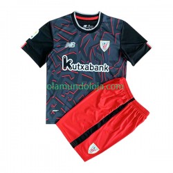 Camisola Athletic Bilbao Criança Equipamento Segundo 2022-2023 Manga Curta